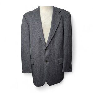 Brooks Brothers Italy Herringbone Lambswool Tweed Blazer Jacket Sport Coat 43R